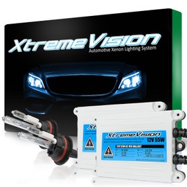XtremeVision 55W AC Xenon HID Bundle with Slim AC Ballast (1 Pair) and 9004 8000K - 8K Medium Blue Xenon Bulbs (1 Pair)