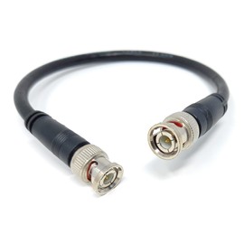 DRUT 25cm short BNC to BNC Cable Lead, Coaxial RG59/RG59U 75ohm for CCTV Video Camera, Male to Male Plugs 0.8ft