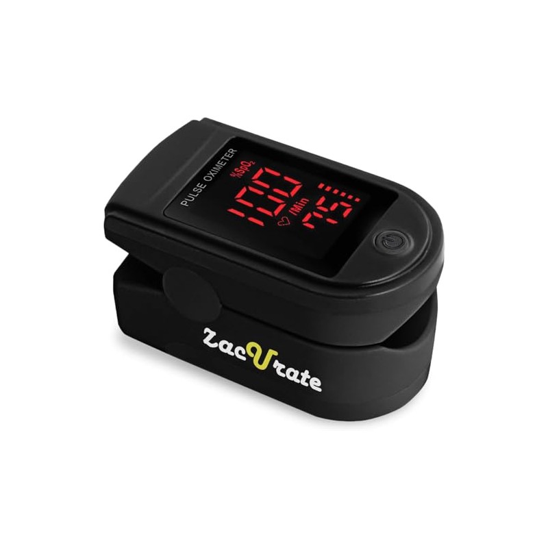 Zacurate 500 Series Fingertip Pulse Oximeter - Royal Black