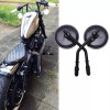 KEEPDSGN Motorcycle Round Rearview Mirror For Harley Davidson Sportster XL883