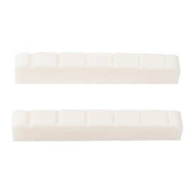 Banworks 6 String Electric Guitar Flat Bottom Saddles Cattle Bone Saddle Pre-Slotted Saddle Replacement Part for Les Paul LP SG Guitars 2 Pack JT/XZ-01 43x6x8.5/7.8mm