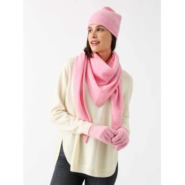 Zwillingsherz 100% Cashmere Triangular Scarf Stole Scarf for Women Girls Women – High-Quality Cashmere Neckerchief Plain Design – Shawl – Warm Soft Cuddly – Women's Scarf for Spring Autumn Winter, Mel