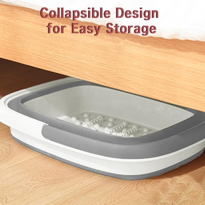 Collapsible Foot Bath Basin for Soaking Feet,Foot Soak Tub,Plastic Foot