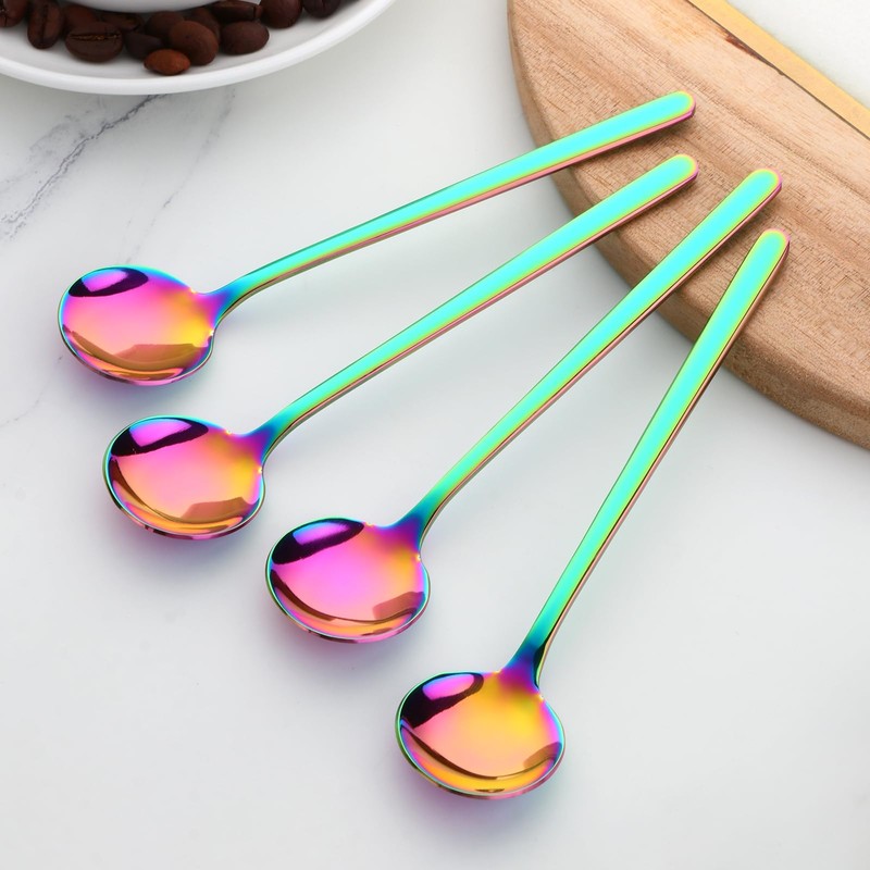TEHAHA 8 Pcs Coffee Spoons, Stainless Steel Espresso Spoon，5.3 Inches