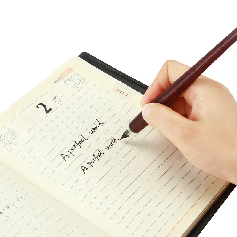 Calligraphy Pen Set Wooden Fountain Pen Writing Case with 11