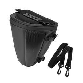 UIN Motorcycle Tail Bag, Multifunctional Motorcycle Bag, Waterproof Motorcycle Back Seat Rear Bag, PU Leather Carry Bag with Shoulder Strap, 10 L, Outdoor Sports