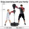 FitinOne Punching Bag with Stand, Boxing Bag Height Adjustable for