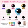 MUCUNNIA 256Pcs 6-30mm Glitter Moon Safety Eyes with Washers Size