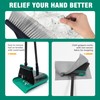 JEHONN Broom and Dust Pan, Upgraded Large Foldable Dustpan with