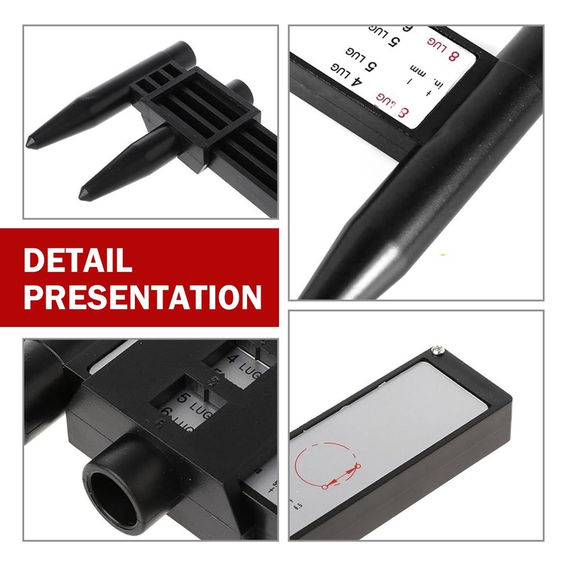 Ferianl Wheel PCD Gauge, Car Wheel Rim Bolt Pattern Measuring