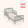 Dream On Me Classic Design Toddler Bed in Cool Grey,