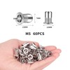 Pack of 60 Rivet Nuts M5 Stainless Steel - Retractable