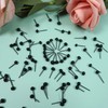 TOAOB 150pcs Black Glass Eyes 4mm Beans Needle Doll Eyeballs