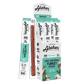 Rosemary Turkey Sticks by Country Archer, 100% Natural, Gluten Free, Keto Snacks, 1 Ounce, 18 Count