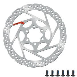 DYISLAND 140mm 160mm 180mm Bike Disc Brake Rotor with 6 Bolts, Bicycle Brakes Rotors, Vacuum Coating Technology, Center Hole Distance 44mm, for MTB Mountain Road Bikes BMX (1pc, 160mm)