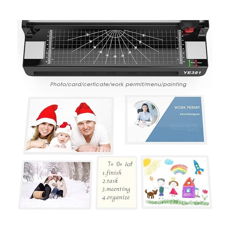 A3/A4/A6 Laminator Machine, YE381 Thermal Laminating Machine for Home Office
