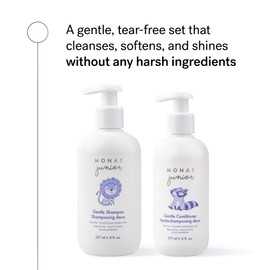 MONAT Junior™ Gentle Shampoo and Conditioner Set – Safe, Tear-Free, Anti-Frizz, All-Natural, Sulfate- & Paraben-Free Hair Care for Kids – 414 ml. (14 fl. oz.)