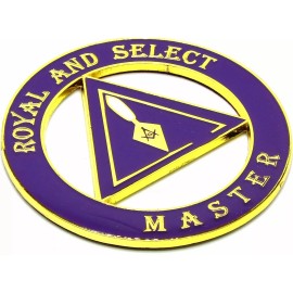 Masonic 3"  Royal & Select MASTER Car Auto Emblem Black Gold DMCE06