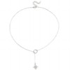 ALRNBY Silver Lariat Necklace for Women, Trendy Layered Y Necklace,