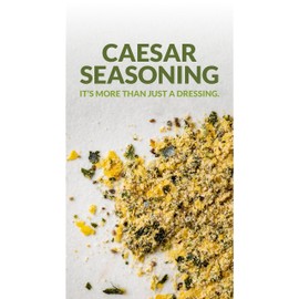 Savory Spice Caesar Seasoning (Plant-Based) - Vegan Caesar Salad Seasoning for Classic Dressing and Dip - Dairy-Free and Gluten-Free (Medium Jar - Net: 2.2 oz)