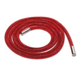 MECCANIXITY 6mm x 120cm Rhinestone Tube Rope Bling Crystal Rhinestone String Rope for DIY Sweaters Sweatpants Decoration Red Mesh Red Diamond