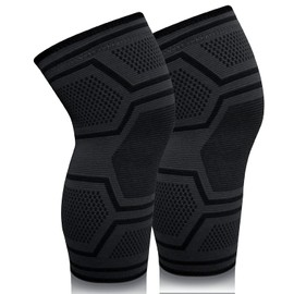 ESLTALY 膝サポーター 2枚入り 膝保護 膝固定 怪我防止 スポーツ用 バスケットボール バレーボール ランニング 登山 通気性 男女兼用 筒型 (XL/LL, XL(18.9 - 21.7In))