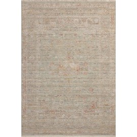 Loloi Chris Loves Julia Ida Collection IDA-05 Spa/Sunrise 5'-3" x 7'-6", .19" Pile Height, Area Rug