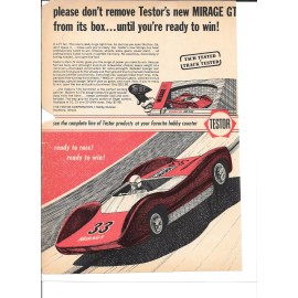 Model Car & Track Magazine Testor's Mirage GT Kit Slot Car Vintage Magazine Ads PHOTOCOPY