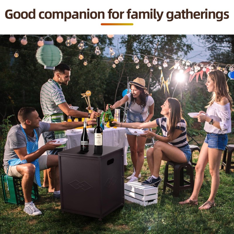 Propane Metal Tank Cover Table Hideaway Table Gas for Gas