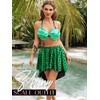 TWINKLEDE Women Mermaid Outfit 2 Pcs Fish Scale Patterned Skirts