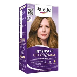 Palette Tinte para cabello color creme, rubio miel 7-55