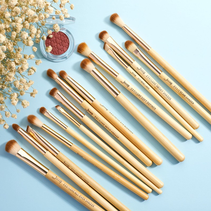 Jessup Makeup Brushes 15pcs Eye Brush Set for Eyeshadow, Eyeliner