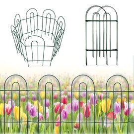 Umien™ Decorative Garden Fence 14 Pack (32in x 20ft) Rustproof Iron Garden Fencing, Animal Barrier, Wire Fence for Yard, Garden Border Edging Flower Fence, Outdoor Fences for Landscaping