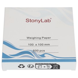 stonylab Weighing Paper, 100 x 100 mm, Nitrogen-free Sample, Weighing Paper, Scale, Paper, Weighing Paper for Laboratory Research, Pack of 500