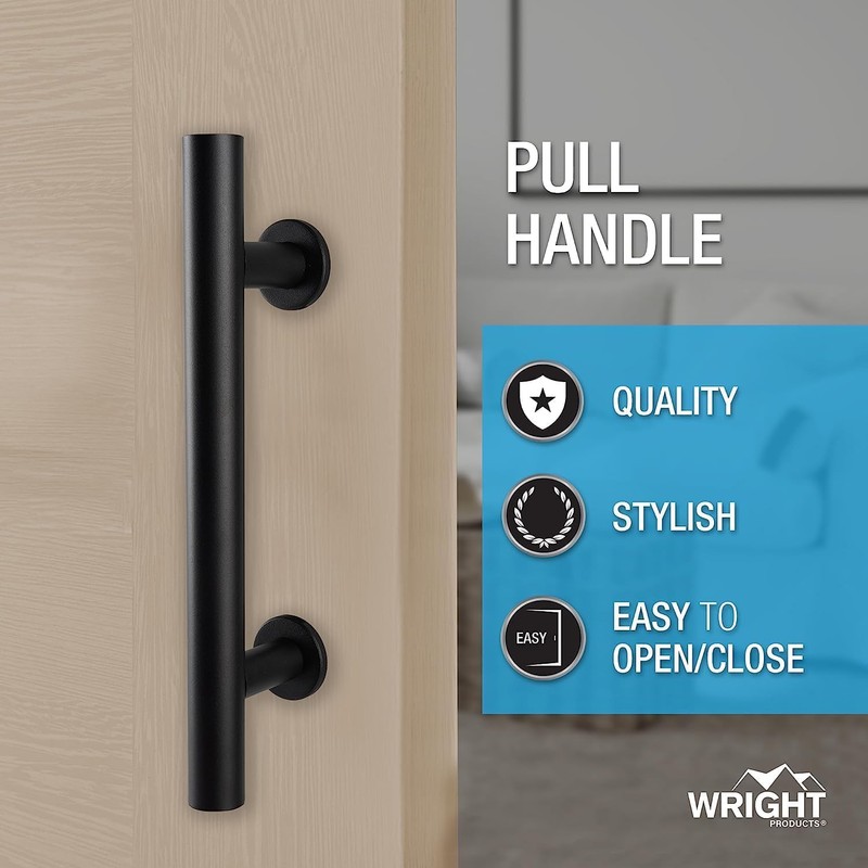 Wright Products Barn Door Pull and Flush Mounted Handle Set