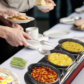 Sunvivi Triple Slow Cooker Buffet Servers and Warmer,3 Pot Food Small Mini Manual Slow Cooker with Adjustable Temp Stainless Steel Lid Rests,Removable Ceramic Pot,4.5 QT Red