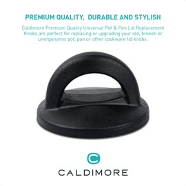 Universal Pot Lid Replacement Knob | Slow Cooker Spares | Kitchen Cookware Lid Replacement Knob for All Makes and Models of Cookware/Saucepan - Black 1 Piece