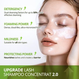 ACTROL Eyelash Shampoo Concentrate 100ml Lash Cleanser Concentrate Lash Wash Concentrate Upgrade Shampoo for Lashes DIY Eyelash Extensions Shampoo Gardenia