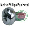 JH (20) M5-0.8x10mm Metric Phillips Pan Head Machine Screw Zinc