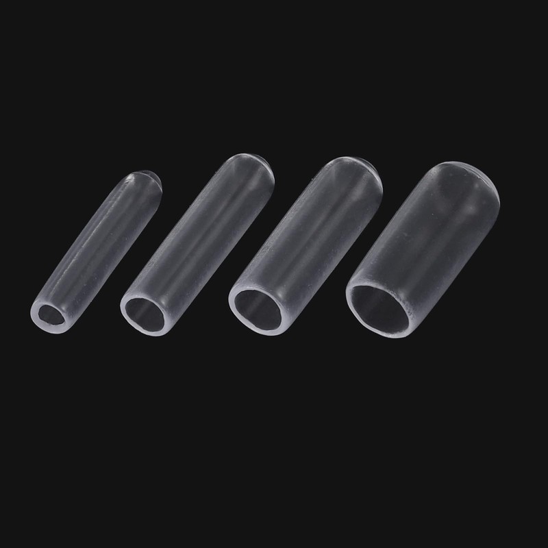 sourcing map 50pcs Round Rubber End Caps 1/8" 3/16" 1/4"