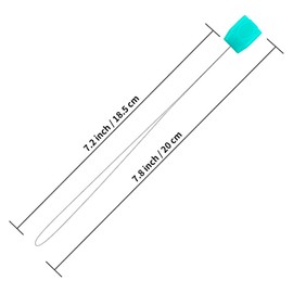 HAND U JOURNEY 6Pcs Long Needle Threaders for Punch Needles Embroidery Floss Cross Stitch DIY Sewing Craft Works