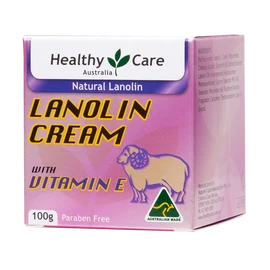 Healthy Care Natural Lanolin With Vitamin E Cream 100g