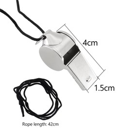 alwaiiz Pack of 24 Whistles, Stainless Steel Whistle with Cord, Loud Whistle, Suitable for Trainers, Referees and Animal Training, Silver