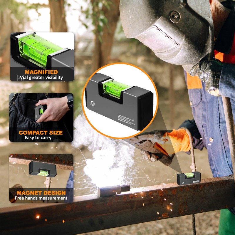 Portable Mini Level Kit Bubble Pocket Level Tape with Magnetic