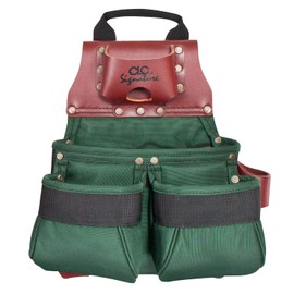CLC Custom Leathercraft 51838 Signature Elite Ballistic Nylon Nail & Tool Bag, 10 Pocket