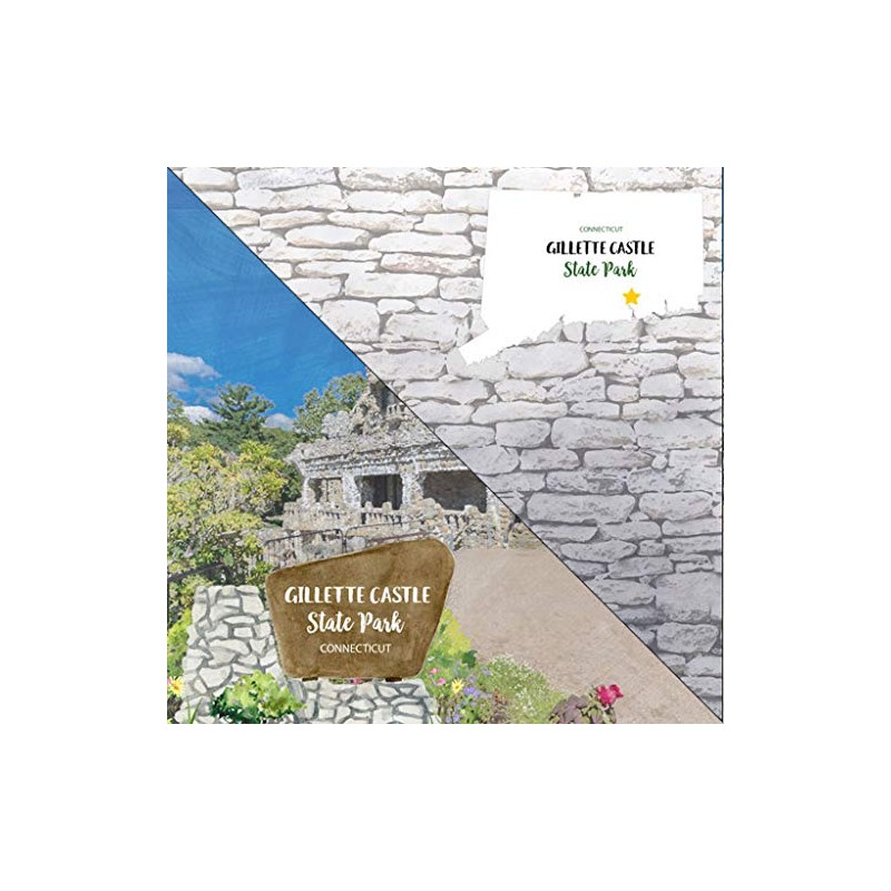 Scrapbook Customs 39662 Connecticut Gillette Castle State Park 12x12 Double-Sided