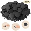 320Pcs 8 Sizes Black Plugs Hole Plastic Hole Plugs Hole