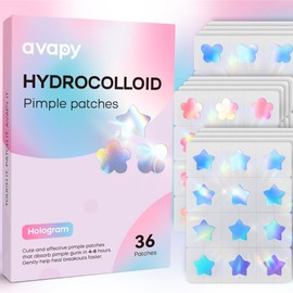 Pimple Patches Blue Pink Star Butterfly Flower 12MM 36PCS Hologram
