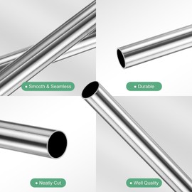 M METERXITY 150mm 304 Stainless Steel Tube, 11mm OD 0.5mm Wall Thickness Seamless Stainless Steel Tubing for Construction/Machining/DIY Crafting, Metal Straight Pipe [0.43x0.02x6IN]