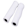 S.fields.inc Handlebar Grips Bicycle PU Leather Stitched Flat Bar (White)